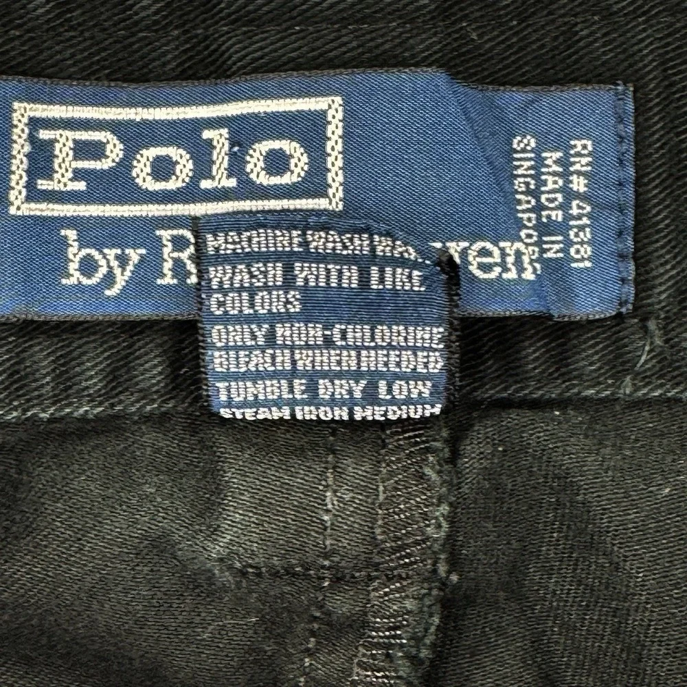 Polo Ralph Lauren Chino Shorts Mens 34 Black Cotton Twill Classic Fit Preppy
